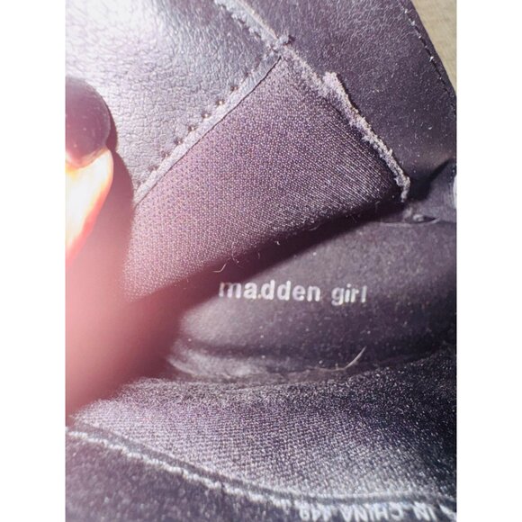 Madden Girl Klicck Black Faux Snakeskin Ankle Booties 7.5M Western Cowgirl Boot - Picture 5 of 10